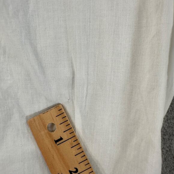 Rapsodia White Embroidered Button Down Blouse Women's Medium Cotton Long Sleeve - Picture 11 of 11